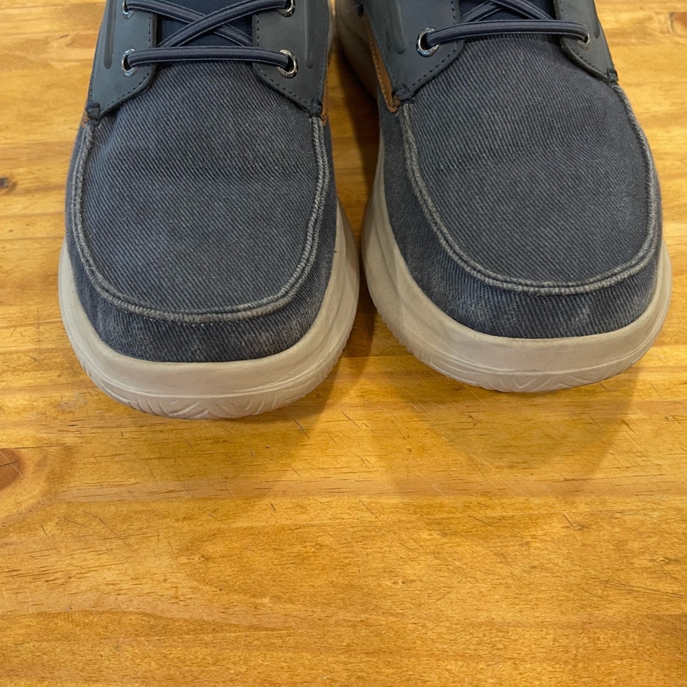 Skechers Men's Navy and Tan Boat Shoes - Picture 3 of 6